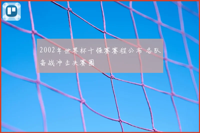 2002年世界杯十强赛赛程公布 各队备战冲击决赛圈